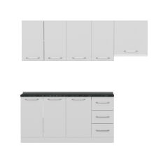 Minar 225 Cm Mutfak Dolabı Beyaz 225-B7