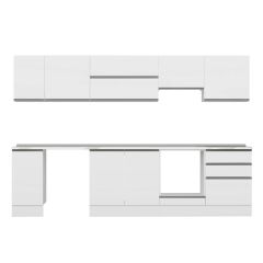 Alvinka 310X210 Cm High Gloss Mutfak Dolabı M-E90S40S60-1