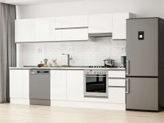 Alvinka 310X210 Cm High Gloss Mutfak Dolabı M-E90S60S40-1 High Gloss | Beyaz - Mdf