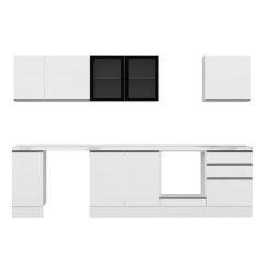 Alvinka 310X210 Cm High Gloss Mutfak Dolabı M-E90S40S60-3