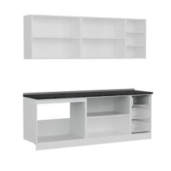 Minar 225 Cm Mutfak Dolabı Beyaz Antrasit 225-A2