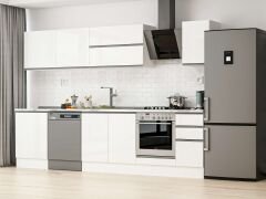 Alvinka 310X210 Cm High Gloss Mutfak Dolabı M-E90S60S40-2 High Gloss | Beyaz - Suntalam