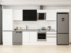 Alvinka 410X222 Cm High Gloss Mutfak Dolabı Mbb-E90B60S60-3 High Gloss | Beyaz - Suntalam