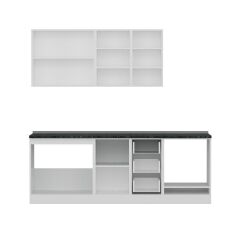 Minar 225 Cm Mutfak Dolabı Beyaz Antrasit 225-A3