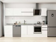 Alvinka 310X210 Cm High Gloss Mutfak Dolabı M-E90S60S40-2 High Gloss | Beyaz - Mdf