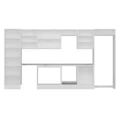 Alvinka 410X222 Cm High Gloss Mutfak Dolabı Mbb-E90B60S60-3 High Gloss | Beyaz - Mdf