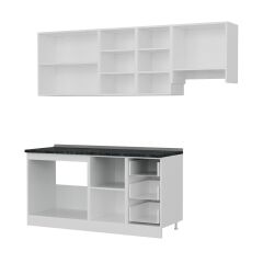 Minar 225 Cm Mutfak Dolabı Beyaz Antrasit 225-A4