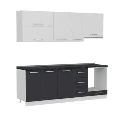 Minar 225 Cm Mutfak Dolabı Beyaz Antrasit 225-A5