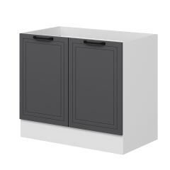 Alvinka Mutfak Modül Mbr_A Alt 2K 100Cm Evye Dolap Beyaz Antrasit Suntalam