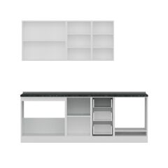 Minar 225 Cm Mutfak Dolabı Beyaz Antrasit 225-A6