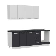 Minar 225 Cm Mutfak Dolabı Beyaz Antrasit 225-A6