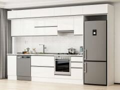 Alvinka 360X240 Cm High Gloss Mutfak Dolabı Mb-E80S40S40-1 High Gloss | Beyaz - Mdf