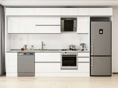 Alvinka 360X240 Cm High Gloss Mutfak Dolabı Mb-E80S40S40-2 High Gloss | Beyaz - Suntalam