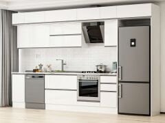 Alvinka 360X240 Cm High Gloss Mutfak Dolabı Mb-E80S40S40-2 High Gloss | Beyaz - Suntalam