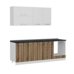 Minar 225 Cm Mutfak Dolabı Beyaz Dore 225-D3