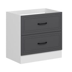 Alvinka Mutfak Modül Mbr_A Alt 2Ç 90Cm Evye Dolap Beyaz Antrasit Suntalam