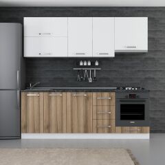 Minar 225 Cm Mutfak Dolabı Beyaz Dore 225-D5