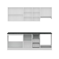 Minar 225 Cm Mutfak Dolabı Beyaz Dore 225-D5