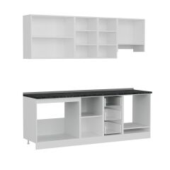 Minar 225 Cm Mutfak Dolabı Beyaz Dore 225-D5