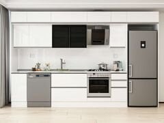 Alvinka 360X240 Cm High Gloss Mutfak Dolabı Mb-E80S40S40-3 High Gloss | Beyaz - Suntalam