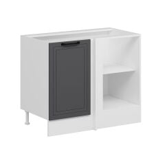 Alvinka Mutfak Modül Mbr_A Alt 1K1R 105Cm Köşe Dolap Beyaz Antrasit Mdf