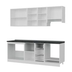 Minar 225 Cm Mutfak Dolabı Beyaz Dore 225-D8