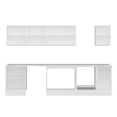 Alvinka 315X210 Cm High Gloss Mutfak Dolabı M-E90S60S45-2 High Gloss | Antrasit - Suntalam