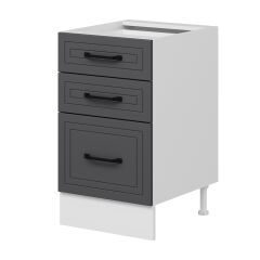 Alvinka Mutfak Modül Mbr_A Alt 3Ç1B2K Nray 50Cm Dolap Beyaz Antrasit Suntalam