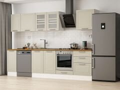 Alvinka 310X210 Cm Klasik Mebran Mutfak Dolabı M-E90S40S60-3 Mebran | Kumtaşı - Mdf