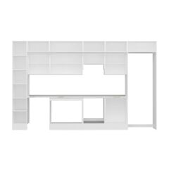 Alvinka 380X240 Cm Klasik Mebran Mutfak Dolabı Mbb-E80B40S60-1 Mebran | Kumtaşı - Suntalam