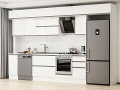 Alvinka 365X240 Cm High Gloss Mutfak Dolabı Mb-E80S40S45-2 High Gloss | Beyaz - Suntalam