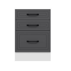 Alvinka Mutfak Modül Mbr_A Alt 3Ç1B2K Nray 60Cm Dolap Beyaz Antrasit Mdf