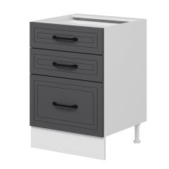 Alvinka Mutfak Modül Mbr_A Alt 3Ç1B2K Nray 60Cm Dolap Beyaz Antrasit Mdf