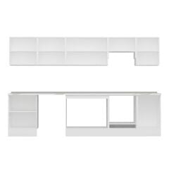 Alvinka 320X210 Cm High Gloss Mutfak Dolabı M-E90S60S50-1 High Gloss | Beyaz - Mdf