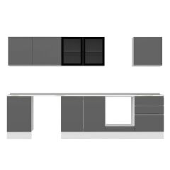 Alvinka 320X210 Cm High Gloss Mutfak Dolabı M-E90S50S60-3