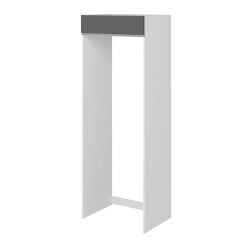 Alvinka Mutfak Modül Hg_J 80-H222Cm Buz Dolabı Beyaz Antrasit Mdf