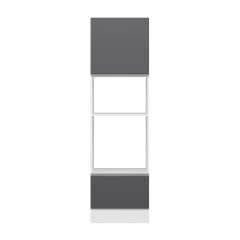 Alvinka Mutfak Modül J Kulp 60-H210Cm Boy Ankastre Dolabı Antrasit - Mdf