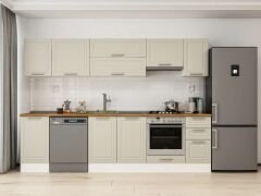 Alvinka 295X210 Cm Klasik Mebran Mutfak Dolabı M-E90S45S40-1 Mebran | Kumtaşı - Mdf