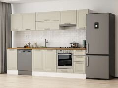 Alvinka 295X210 Cm Klasik Mebran Mutfak Dolabı M-E90S45S40-1 Mebran | Kumtaşı - Mdf