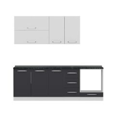 Minar 230 Cm Mutfak Dolabı Beyaz Antrasit 230-A3