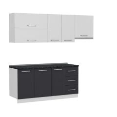 Minar 230 Cm Mutfak Dolabı Beyaz Antrasit 230-A4