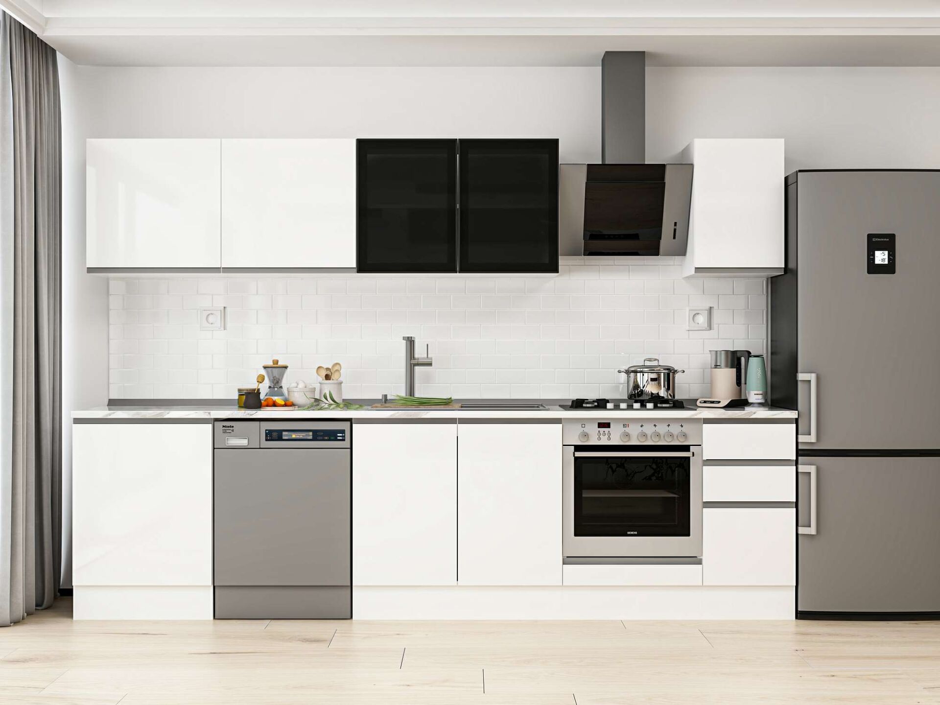 Alvinka 310X210 Cm High Gloss Mutfak Dolabı M-E90S60S40-3