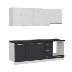 Minar 230 Cm Mutfak Dolabı Beyaz Antrasit 230-A5