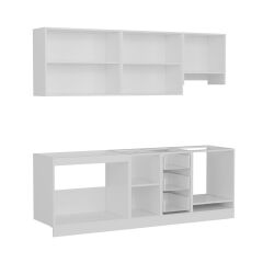 Minar 230 Cm Mutfak Dolabı Beyaz Antrasit 230-A5