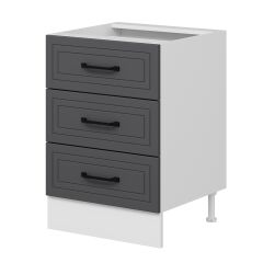 Alvinka Mutfak Modül Mbr_A Alt 3Ç Nray 60Cm Dolap Beyaz Antrasit Suntalam