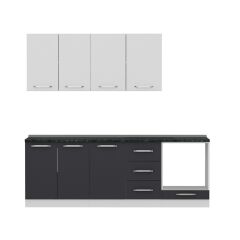 Minar 230 Cm Mutfak Dolabı Beyaz Antrasit 230-A6