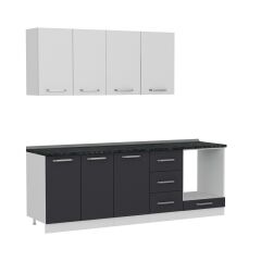 Minar 230 Cm Mutfak Dolabı Beyaz Antrasit 230-A6