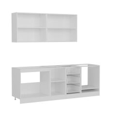 Minar 230 Cm Mutfak Dolabı Beyaz Antrasit 230-A6