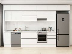 Alvinka 370X240 Cm High Gloss Mutfak Dolabı Mb-E80S40S50-1 High Gloss | Beyaz - Suntalam