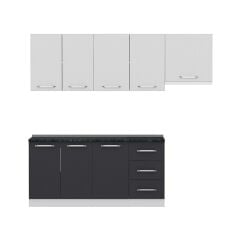 Minar 230 Cm Mutfak Dolabı Beyaz Antrasit 230-A7